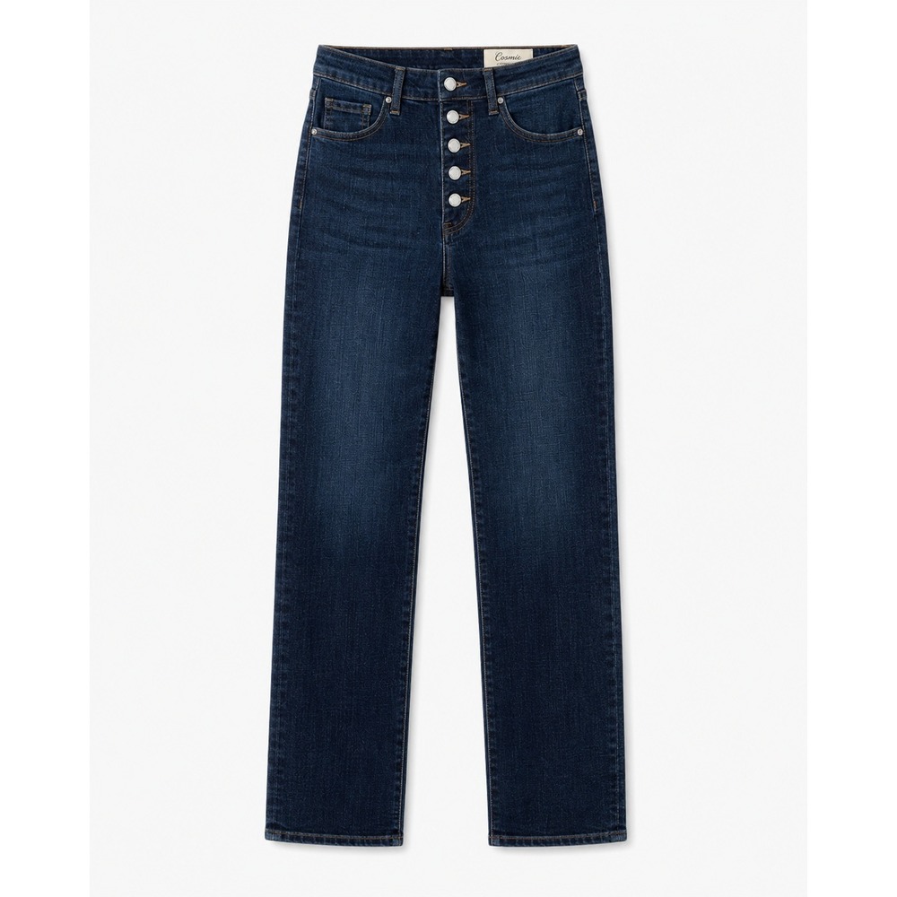 Cosmic Blue Love Ellie High Rise Straight Leg Jeans Indigo 27‎ NWT